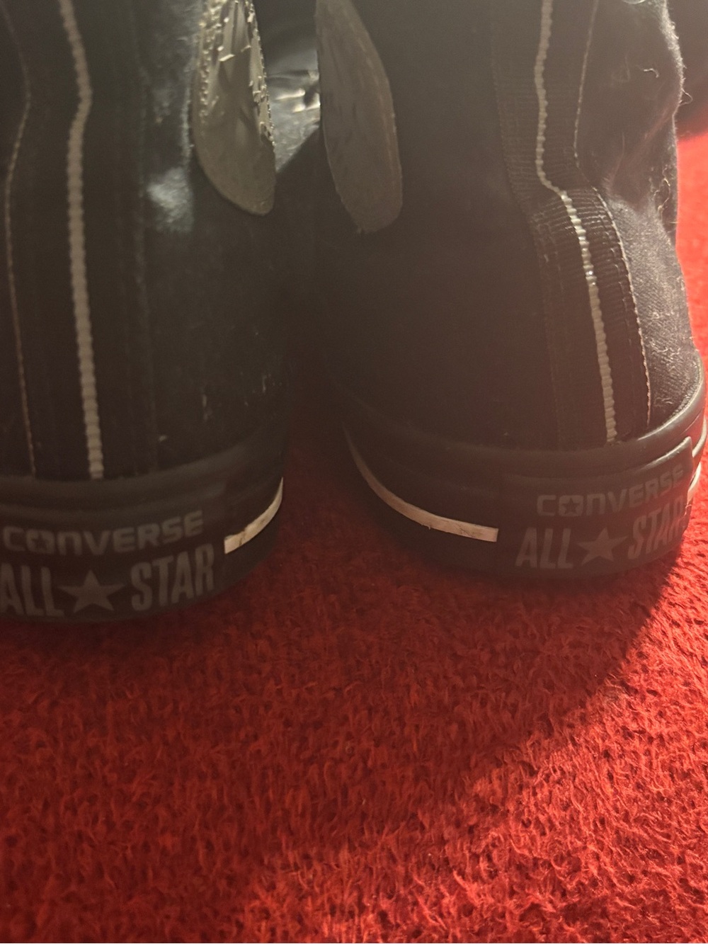 Converse Chuck Taylor Black High-Top Sneakers with gray logo Women’s 9/Men’s 7 - Picture 4 of 7
